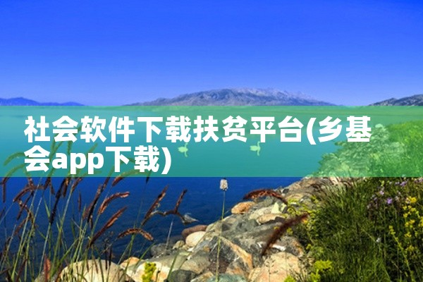 社会软件下载扶贫平台