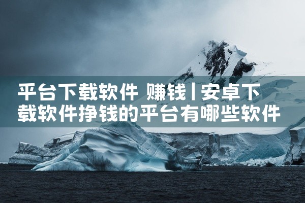 平台下载软件 赚钱