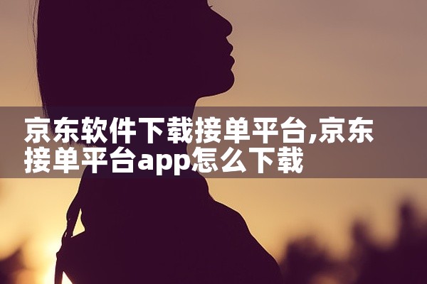 京东软件下载接单平台