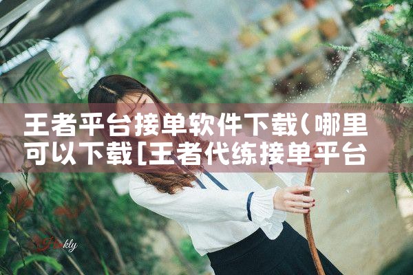 王者平台接单软件下载